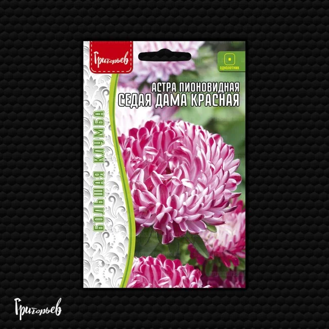 Седая Дама Красная пионовидная