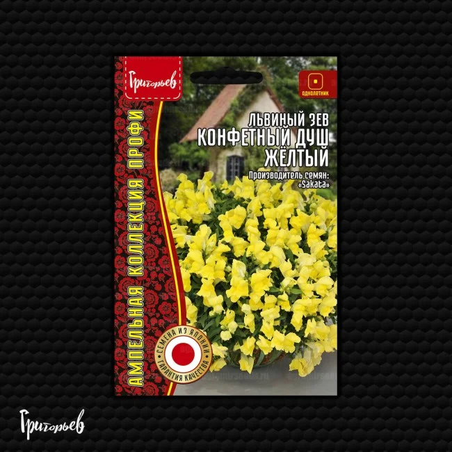 Конфетный Душ Жёлтый ампельный