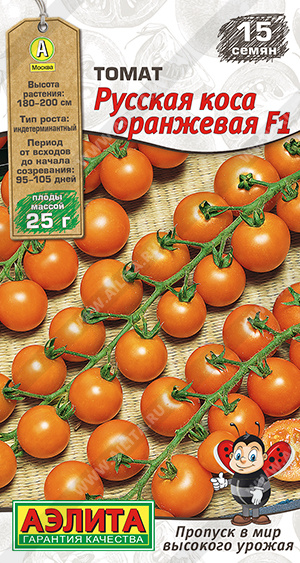 Русская коса оранжевая 