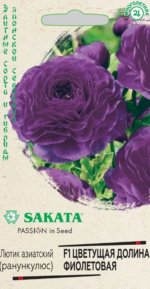 Цветущая долина фиолетовая